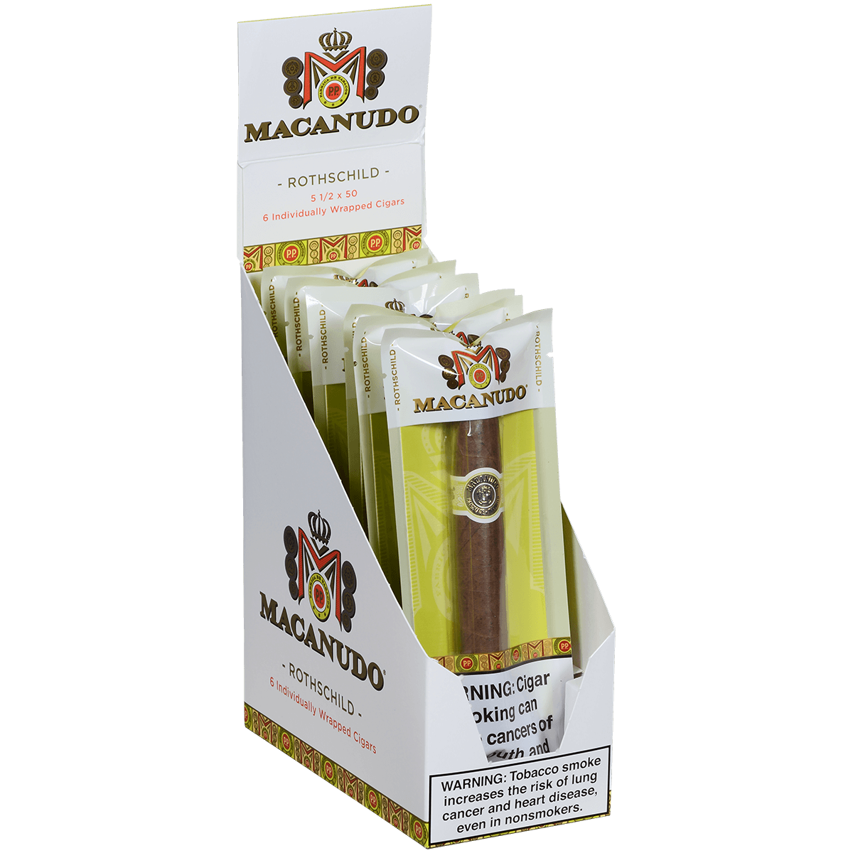 Macanudo Cafe Freshness Pack Rothschild 6 Ct. Box 5.50X50