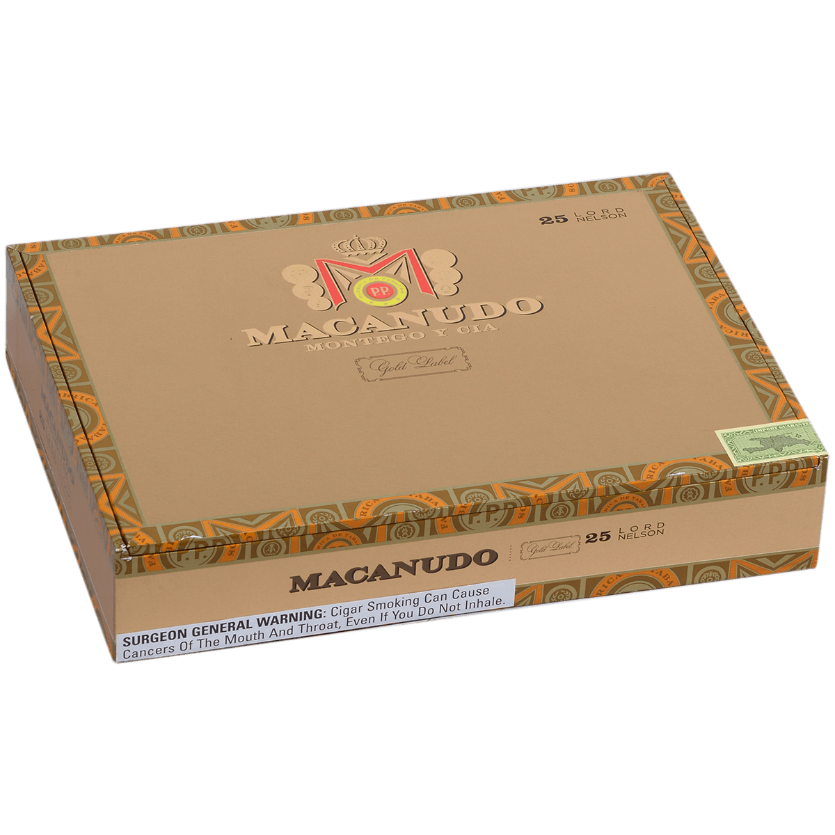 Macanudo Gold Label Lord Nelson 25 Ct. Box 7.00X49
