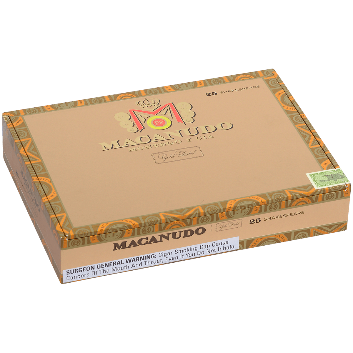 Macanudo Gold Label Shakespeare 25 Ct. Box 6.50X45