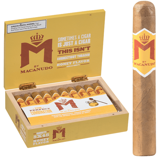 M By Macanudo Honey Robusto 20 Ct. Box 5.00X48