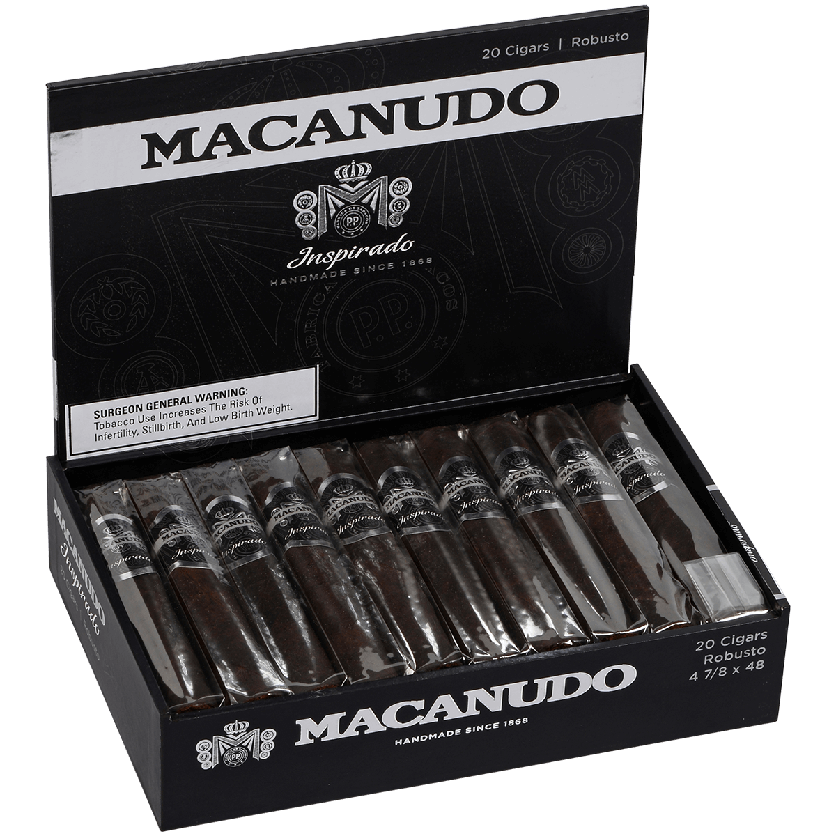 Macanudo Inspirado Black Robusto 20 Ct. Box 4.87X48