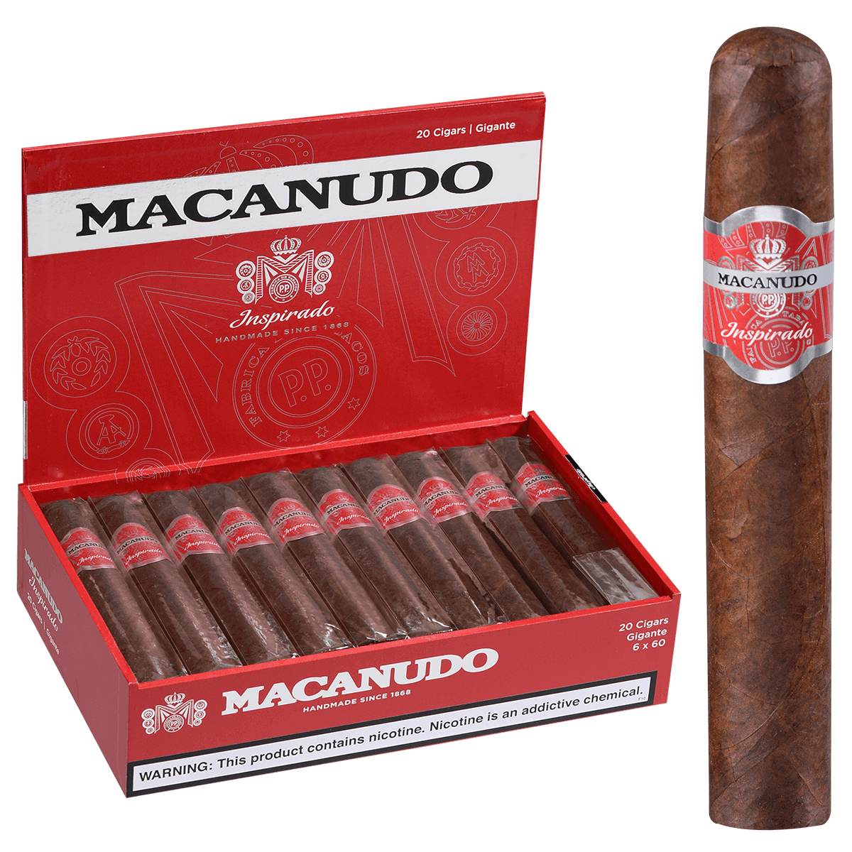 Macanudo Inspirado Red Gigante 20 Ct. Box 6.00X60