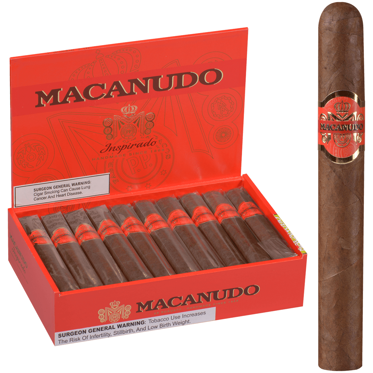 Macanudo Inspirado Orange Robusto 20 Ct. Box 5.00X50
