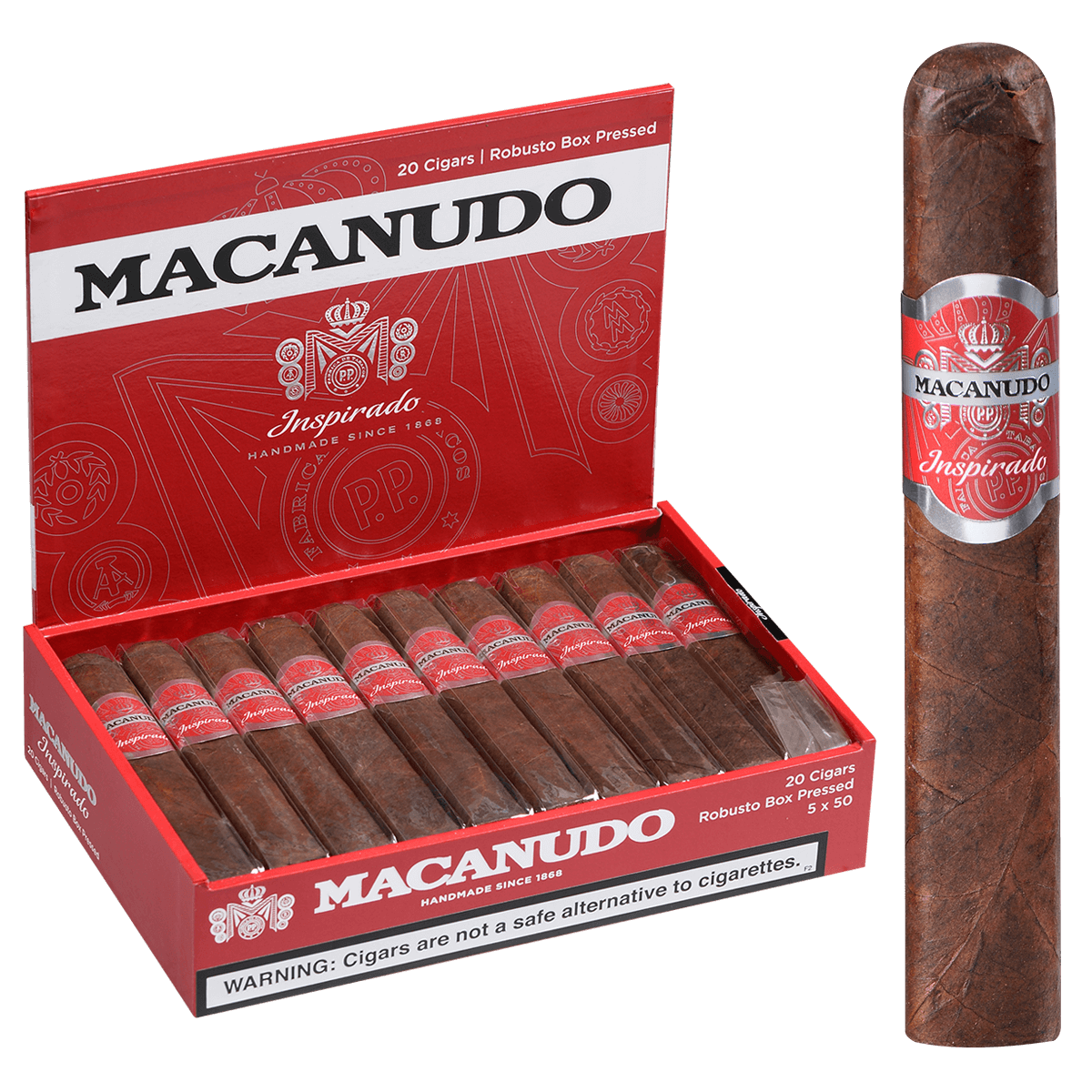 Macanudo Inspirado Red Robusto 20 Ct. Box 5.00X50