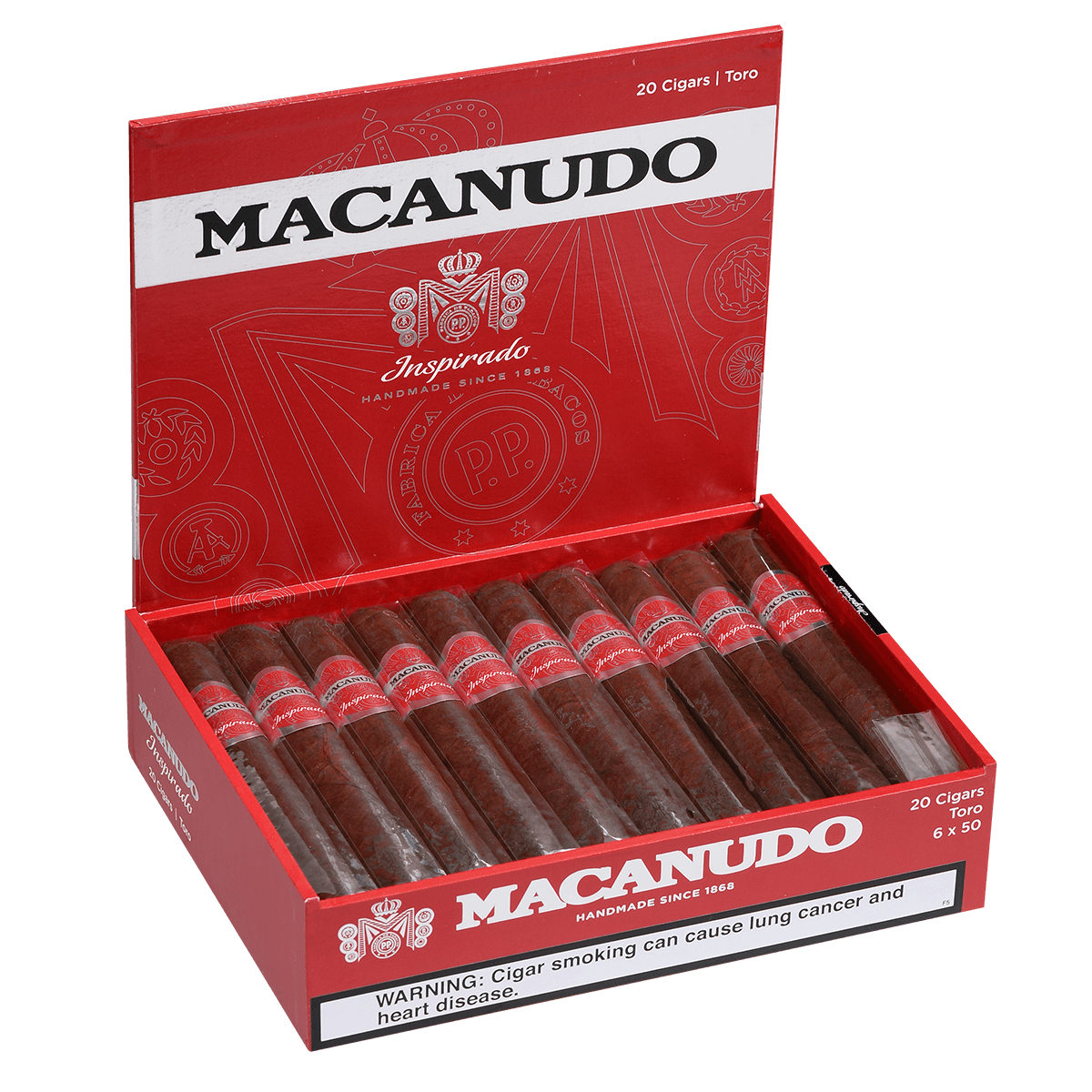 Macanudo Inspirado Red Toro 20 Ct. Box 6.00X50