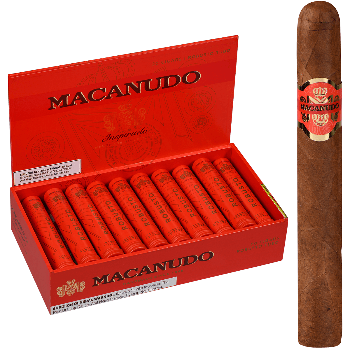 Macanudo Inspirado Orange Tubo 20 Ct. Box 50X50
