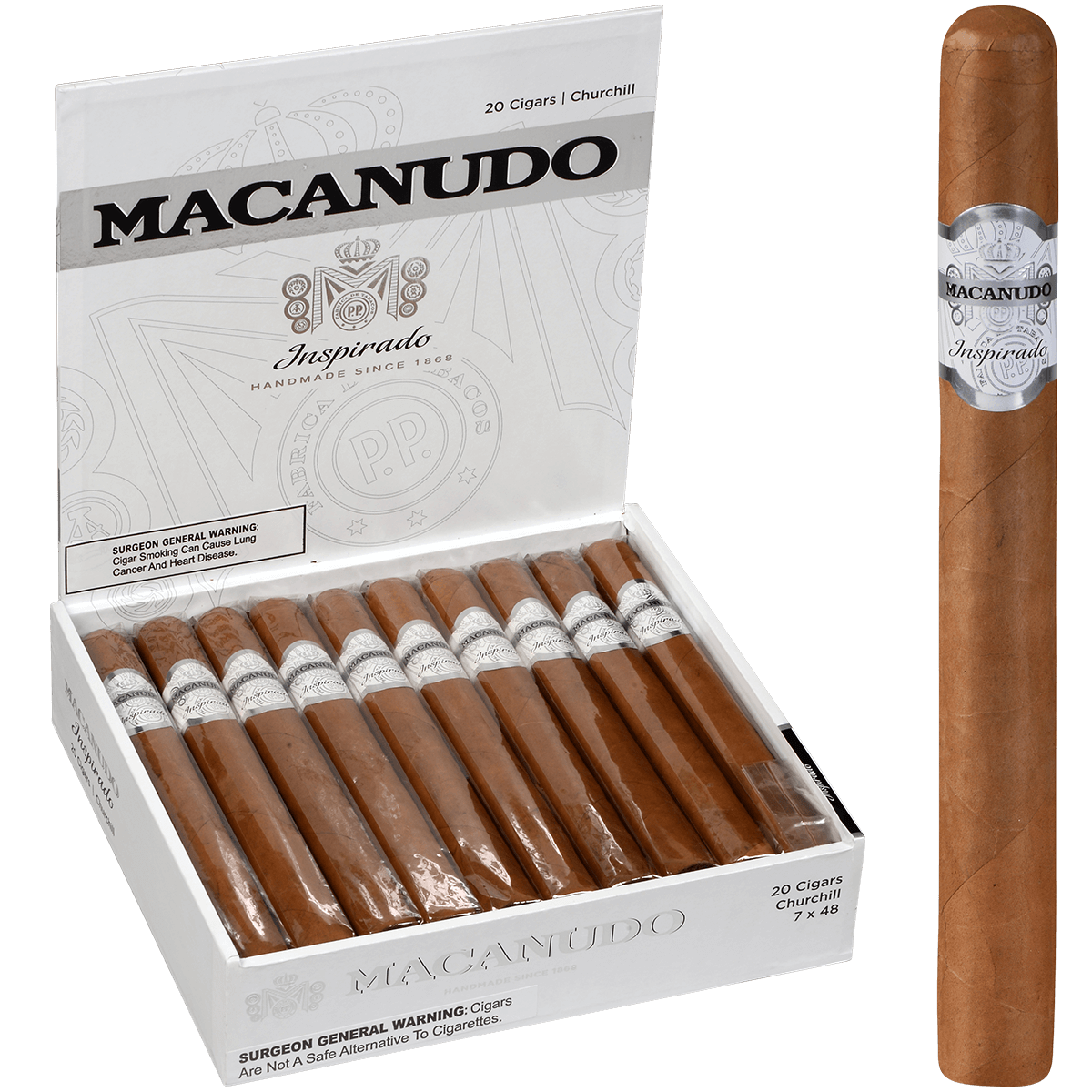 Macanudo Inspirado White Churchill 20 Ct. Box 7.00X48