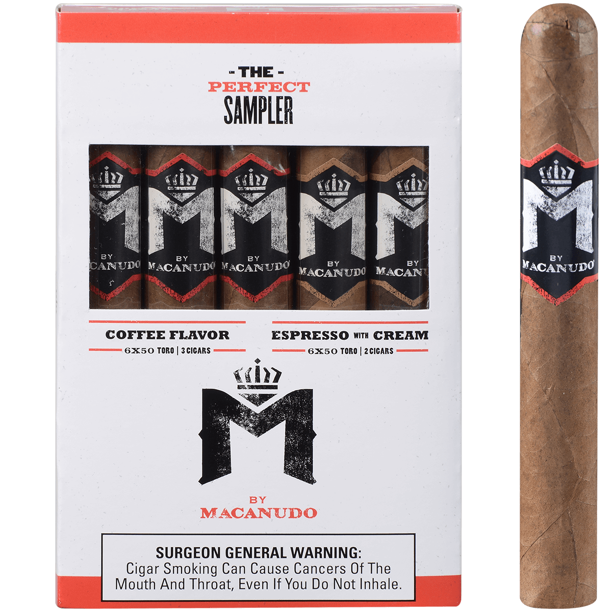 Sampler M By Macanudo Coffee And Espresso Toro 5 Ct. Fresh Pack