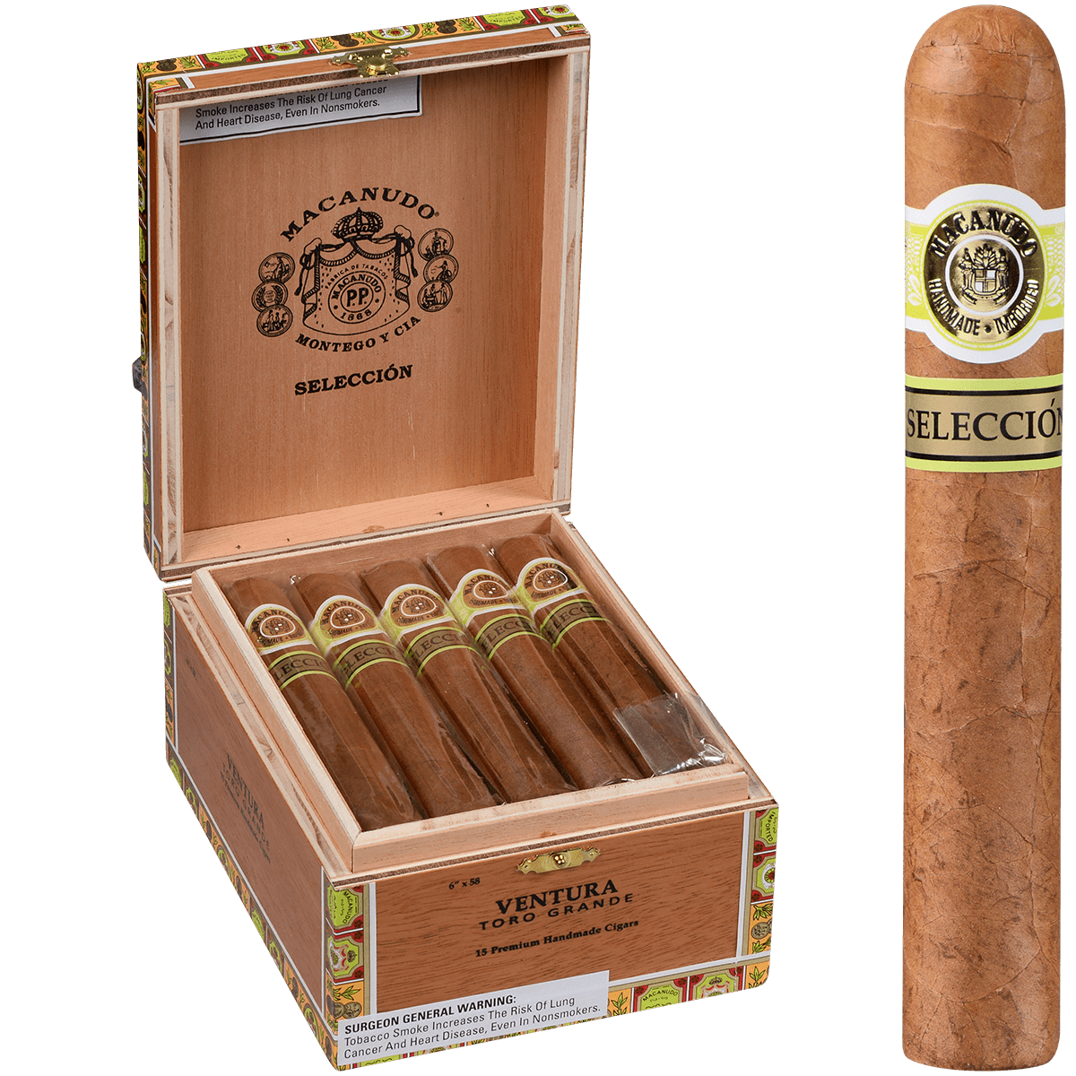 Macanudo Seleccion Cafe Toro Grande 15 Ct. Box 6.00X58