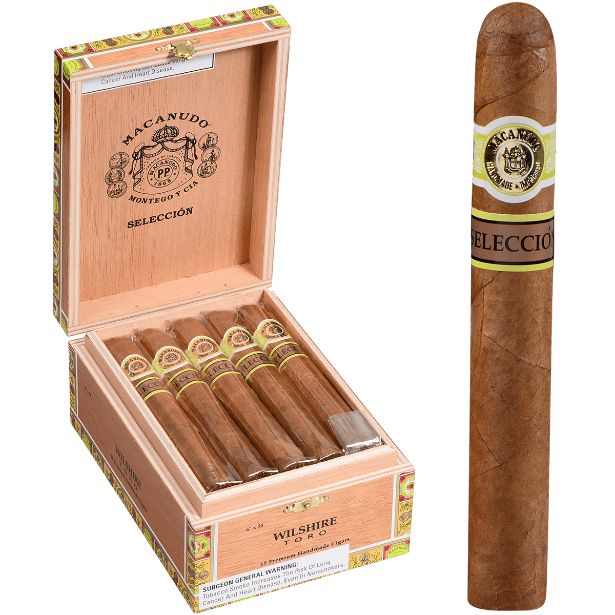 Macanudo Seleccion Cafe Toro 15 Ct. Box 6.00X54