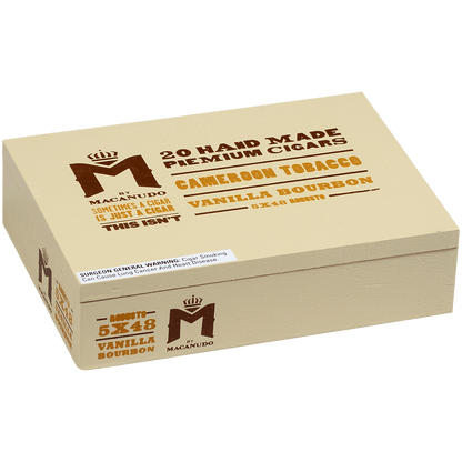 M By Macanudo Vanilla Bourbon Robusto 20 Ct. Box 5.00X48