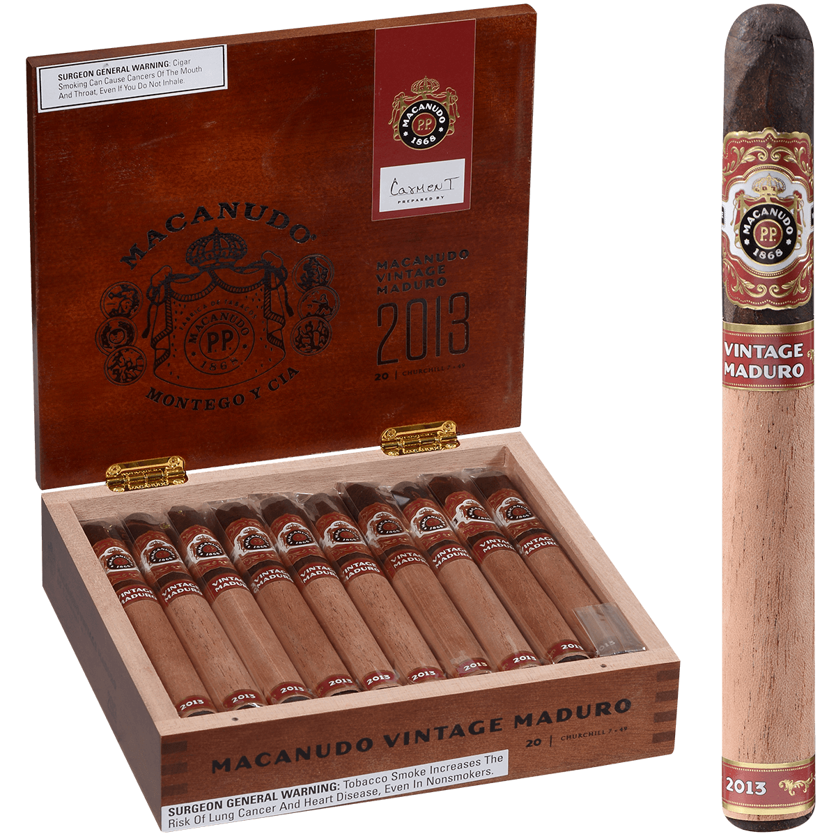 Macanudo Vintage Maduro 2013 Churchill 20 Ct. Box 7.00X50