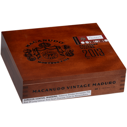 Macanudo Vintage Maduro 2013 Churchill 20 Ct. Box 7.00X50