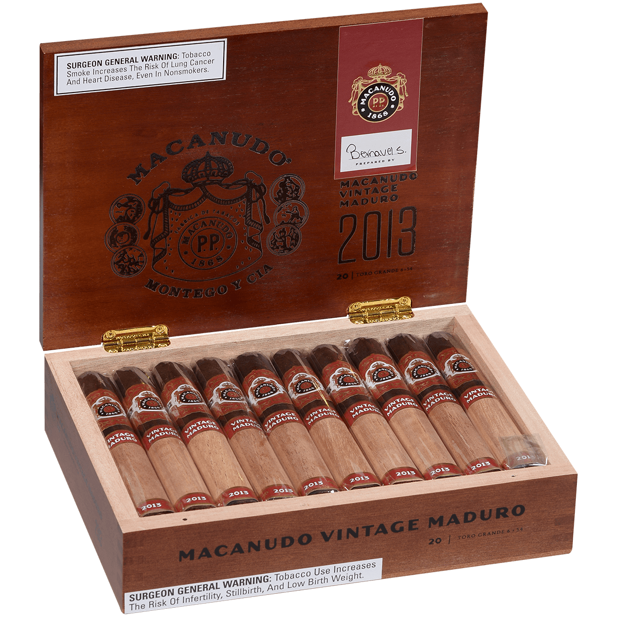 Macanudo Vintage Maduro 2013 Toro Grande 20 Ct. Box 6.00X54