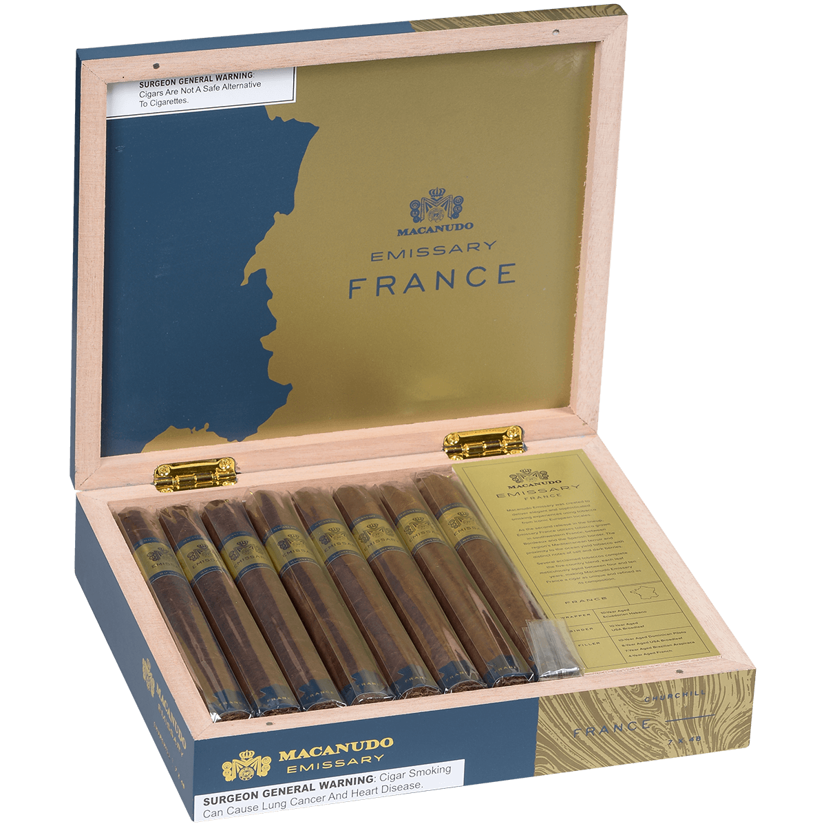 Macanudo Emissary France Churchill 16 Ct. Box 7.00X48