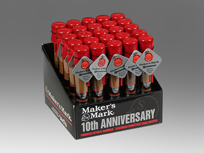 The Bourbon Cigar By Teds 10Th Anniversary Glass Tubes 25 Ct. Box 6.00X50