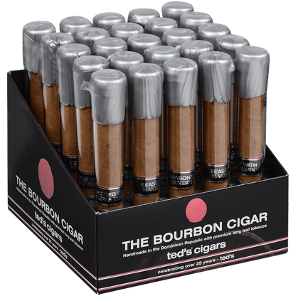 The Bourbon Cigar By Teds 10Th Anniversary Glass Tubes 25 Ct. Box 6.00X50