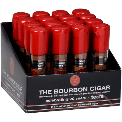 The Bourbon Cigar By Ted'S 562 Glass Tubes 16 Ct. Box 5.00X62