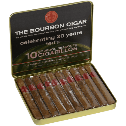 The Bourbon Cigar By Ted'S Cigarillos 5/10 Ct. Tins 4.00X28