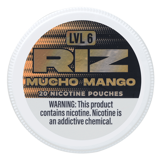 Riz Nicotine Pouches Mucho Mango 9Mg Lvl6 5Pk 20 Pouches /Can