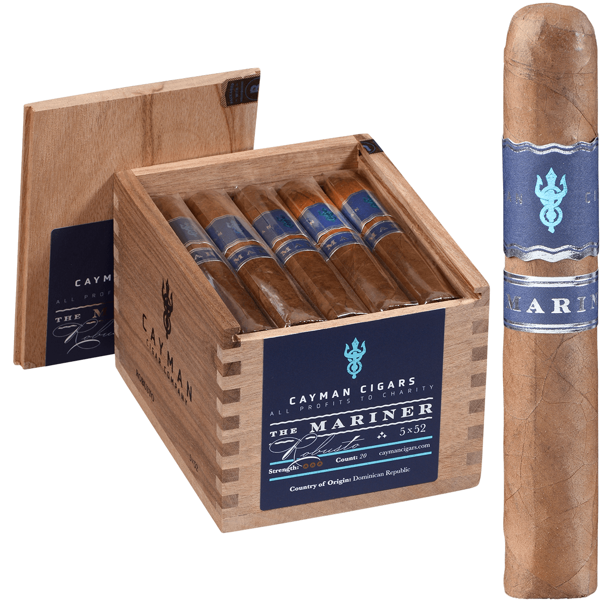 Cayman Cigars Mariner Robusto 20 Ct. Box 5.00X52