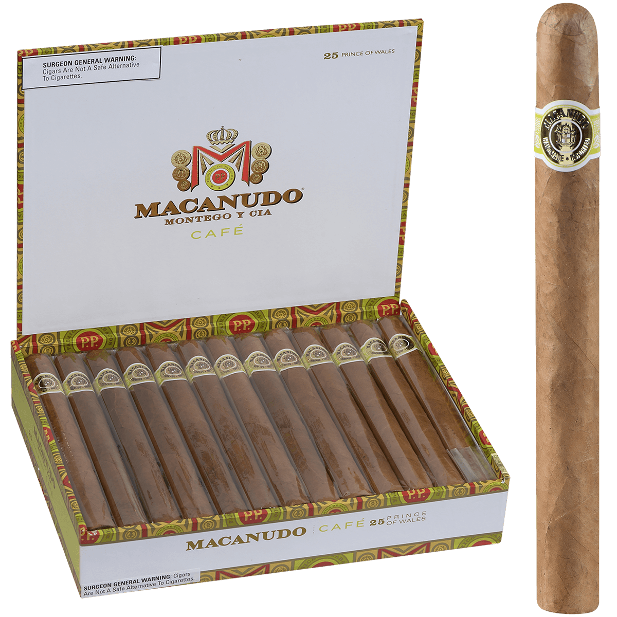 Macanudo Cafe Prince Of Wales 25 Ct. Box 8.00X52