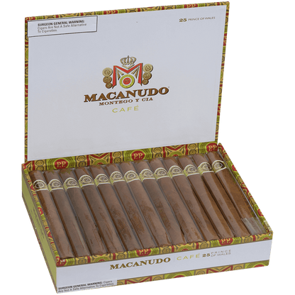 Macanudo Cafe Prince Of Wales 25 Ct. Box 8.00X52