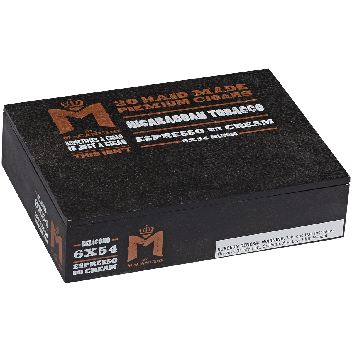 M By Macanudo Espresso Belicoso 20 Ct Box 6X54