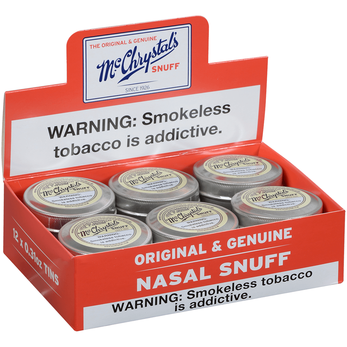 Dry Snuff Mcchrystal'S Original & Genuine 12'S 8.75 Gram