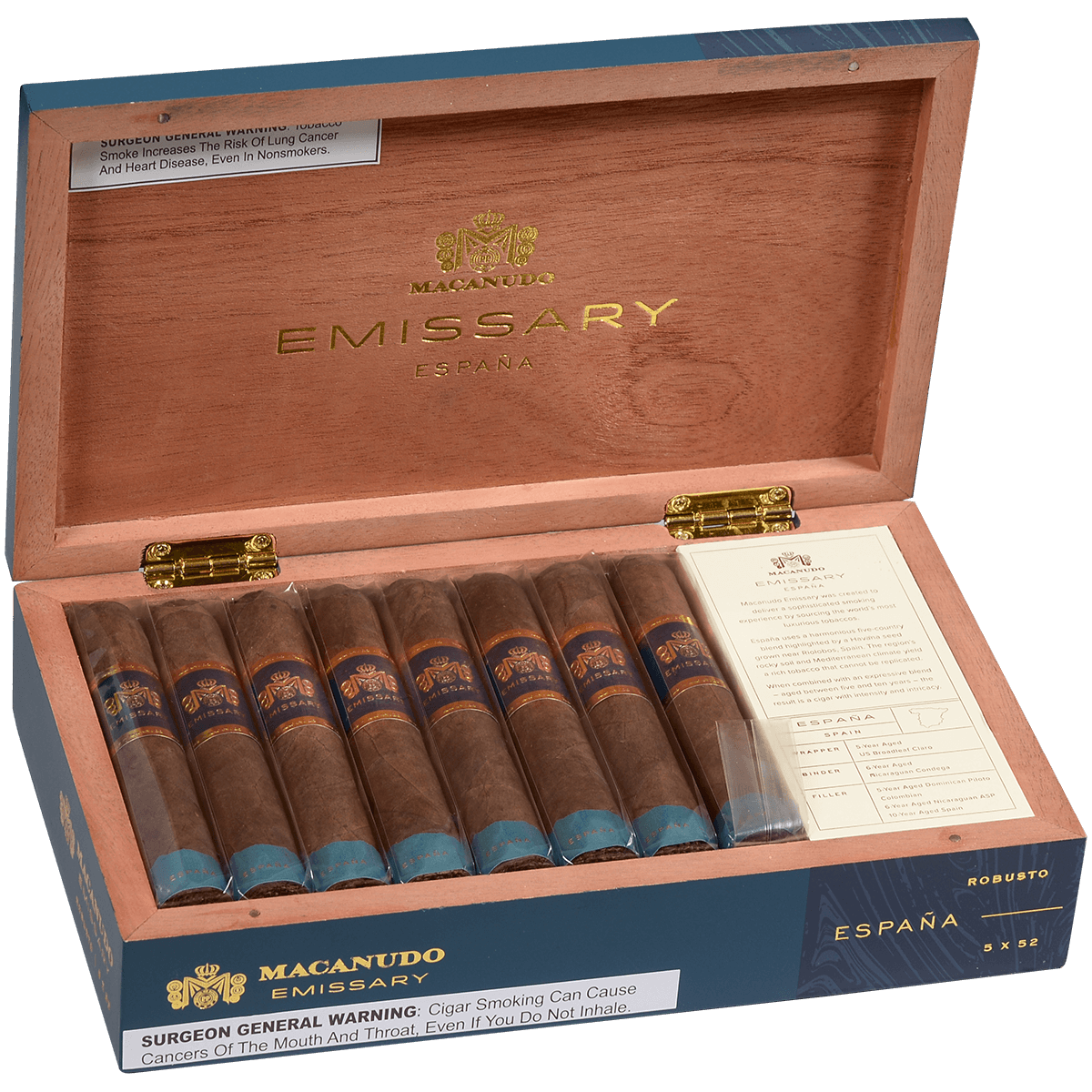 Macanudo Emissary Espana Robusto 16 Ct. Box 5.00X52