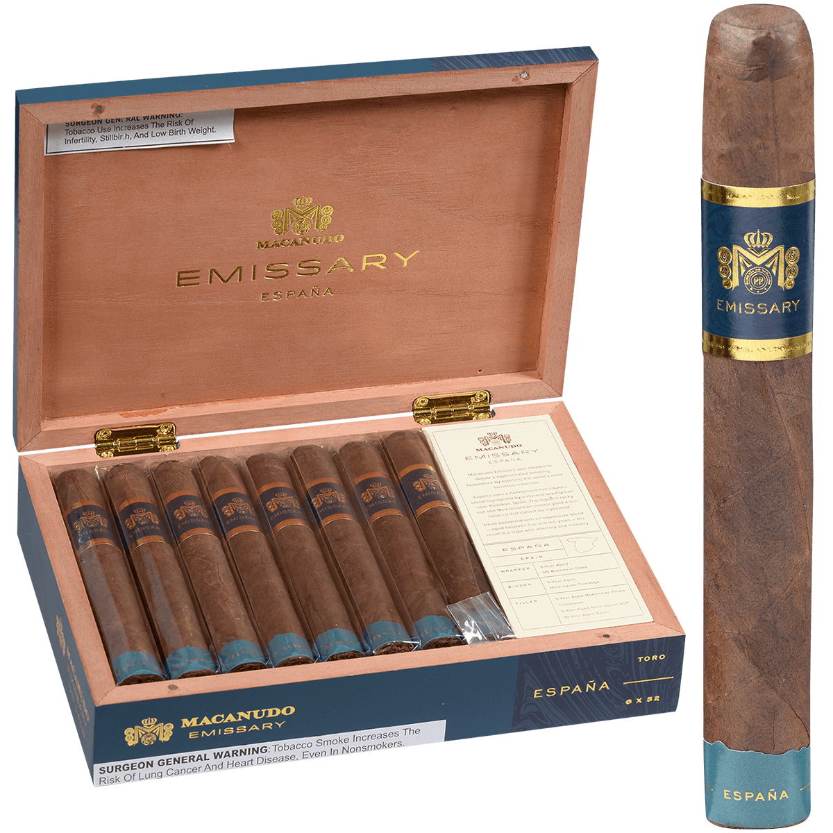Macanudo Emissary Espana Toro 16 Ct. Box 6.00X52