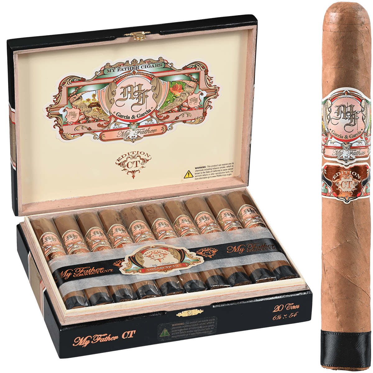 MY FATHER CONNECTICUT TORO 20 CT. BOX 6 1/2 X54