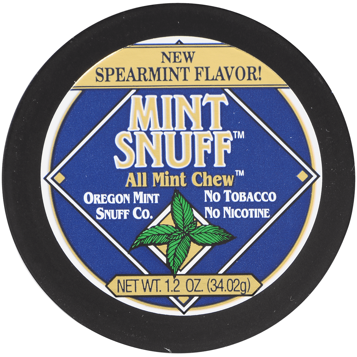 Moist Snuff Non Tobacco Oregon Mint Spearmint Chew 12'S 1.20 Oz