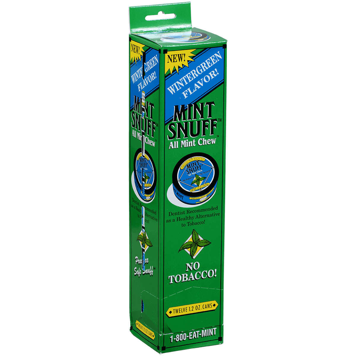 Moist Snuff Non Tobacco Oregon Mint Wintergreen Chew 12'S 1.20 Oz