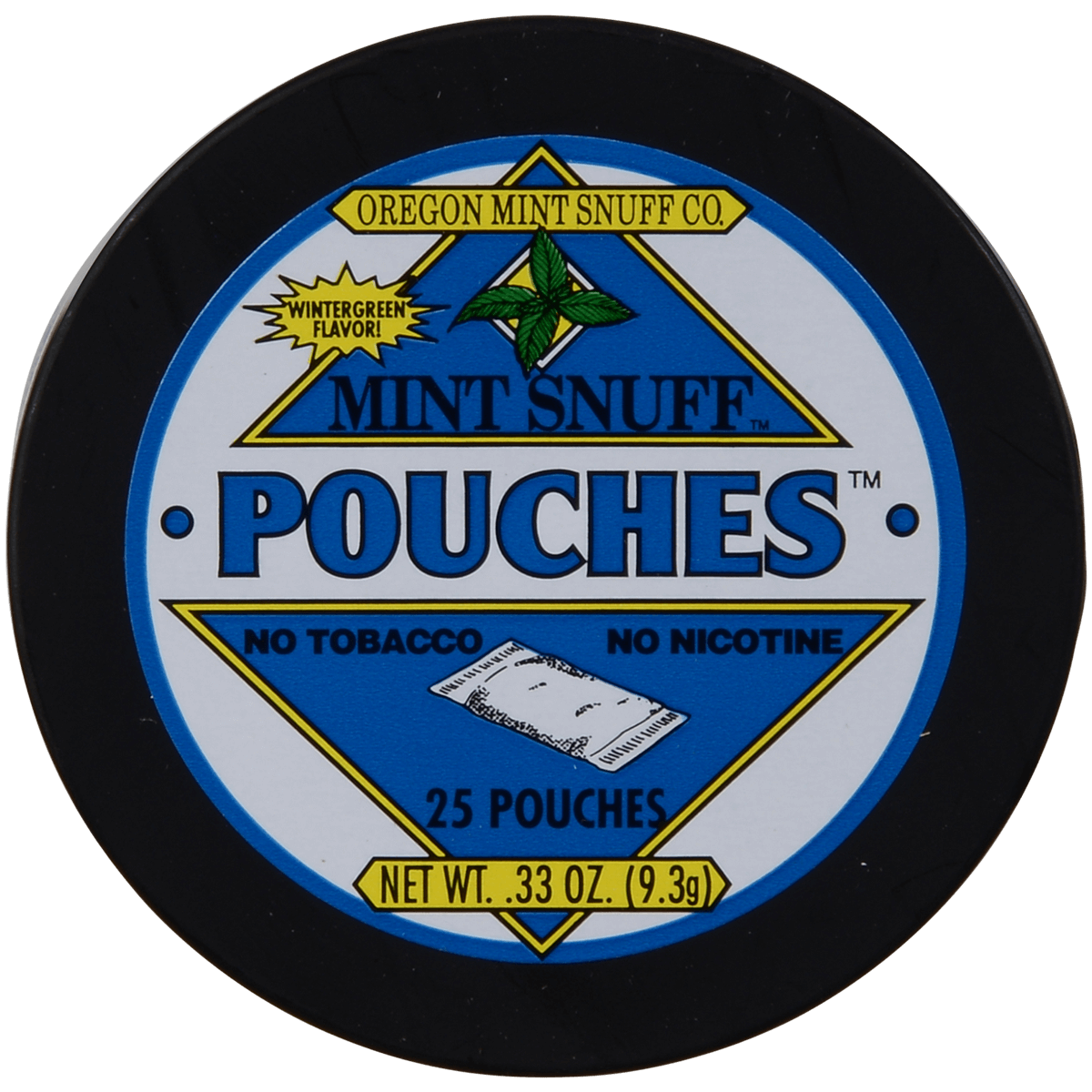 Moist Snuff Non Tobacco Oregon Mint Wintergreen Pouches 12'S .33 Oz