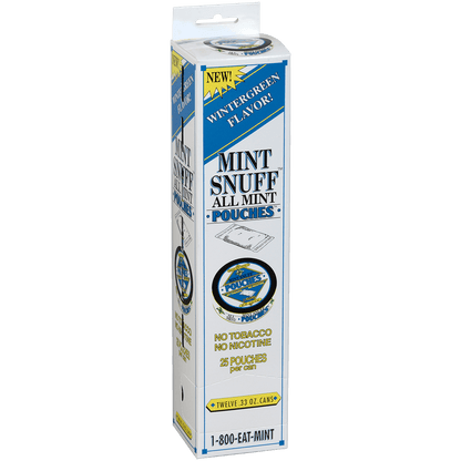 Moist Snuff Non Tobacco Oregon Mint Wintergreen Pouches 12'S .33 Oz