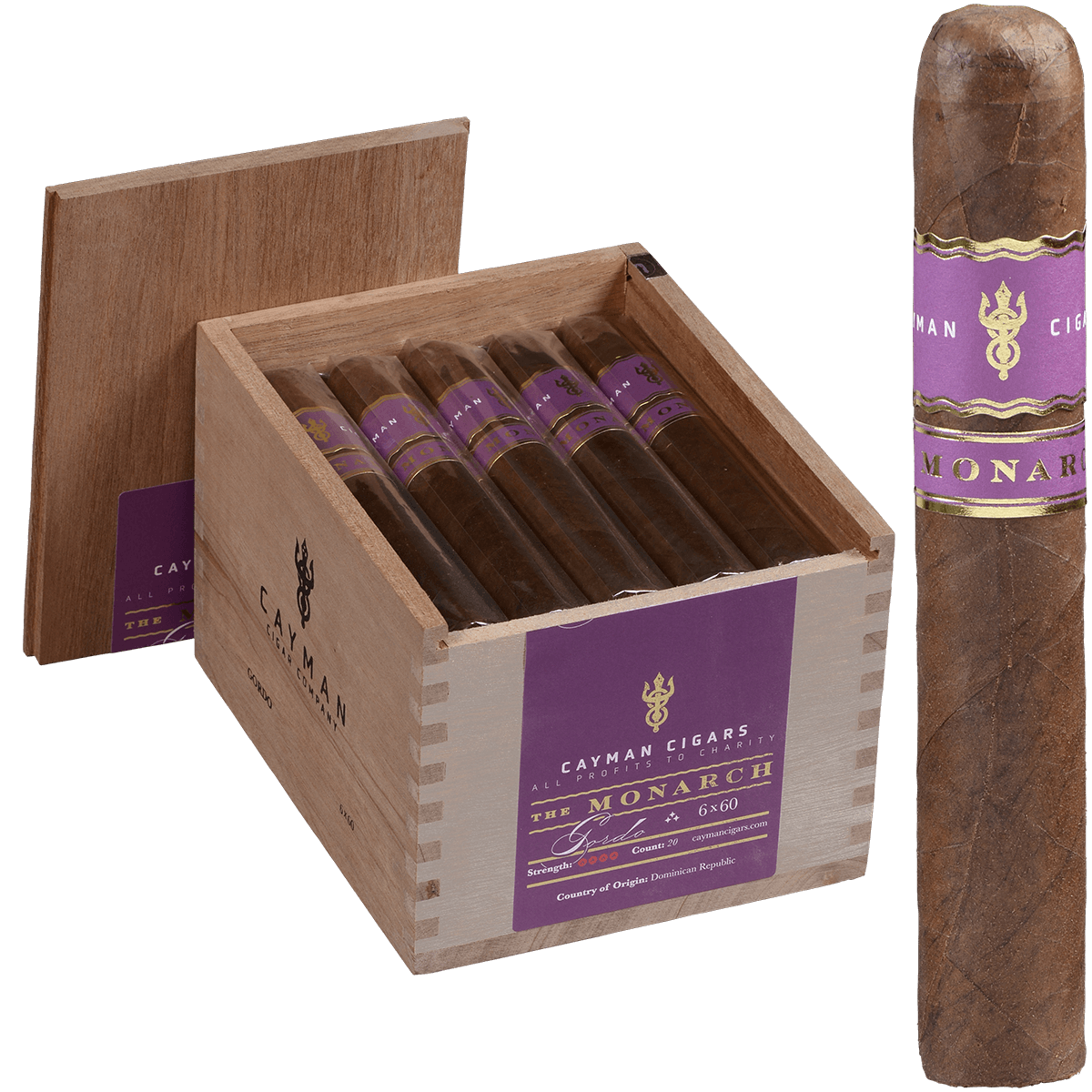 Cayman Cigars Monarch Gordo 20 Ct. Box 6.00X60