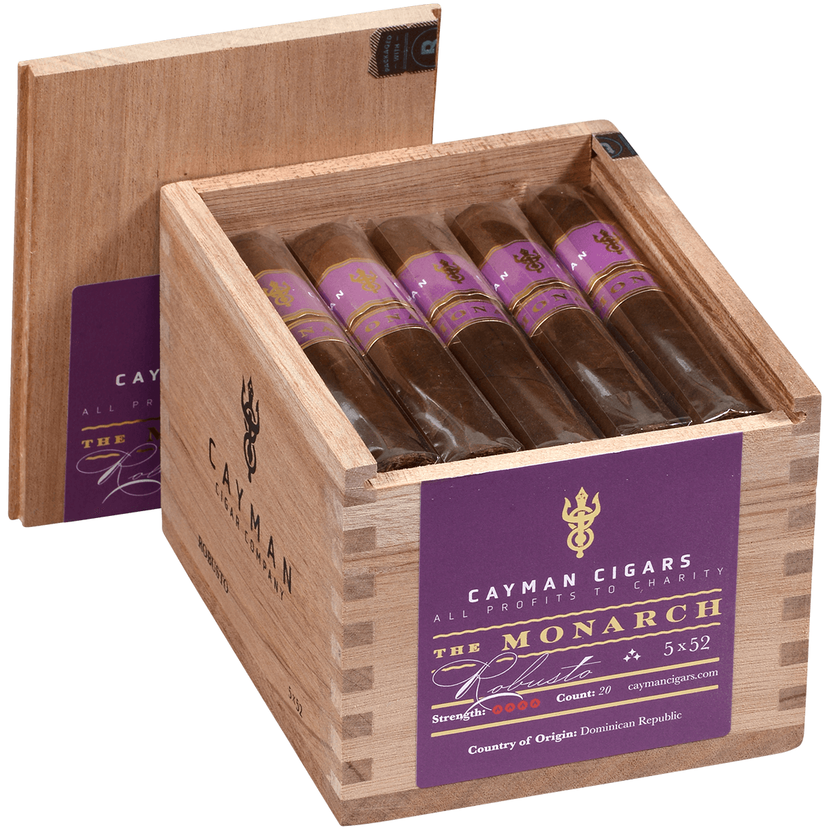 Cayman Cigars Monarch Robusto 20 Ct. Box 5.00X52