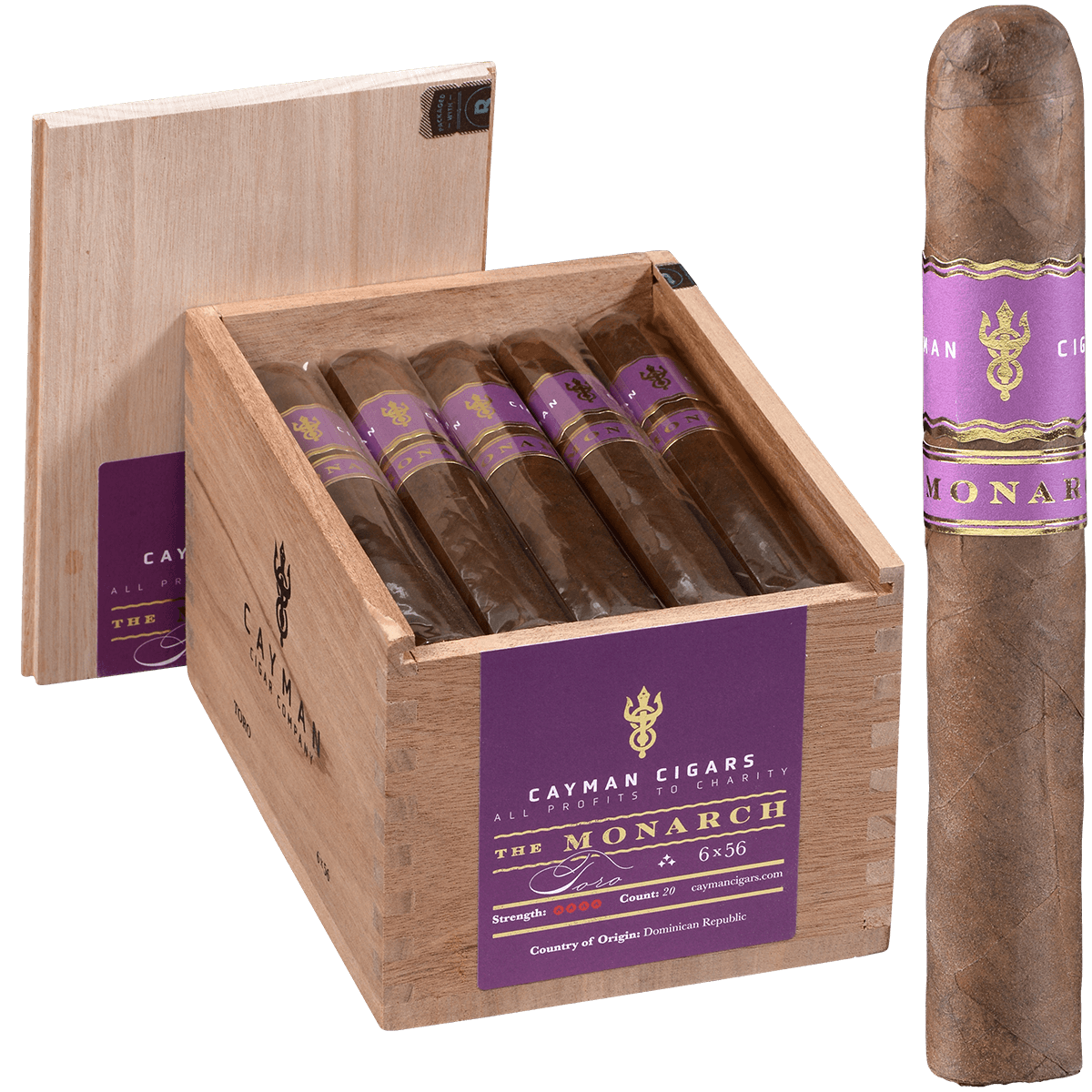 Cayman Cigars Monarch Toro 20 Ct. Box 6.00X56