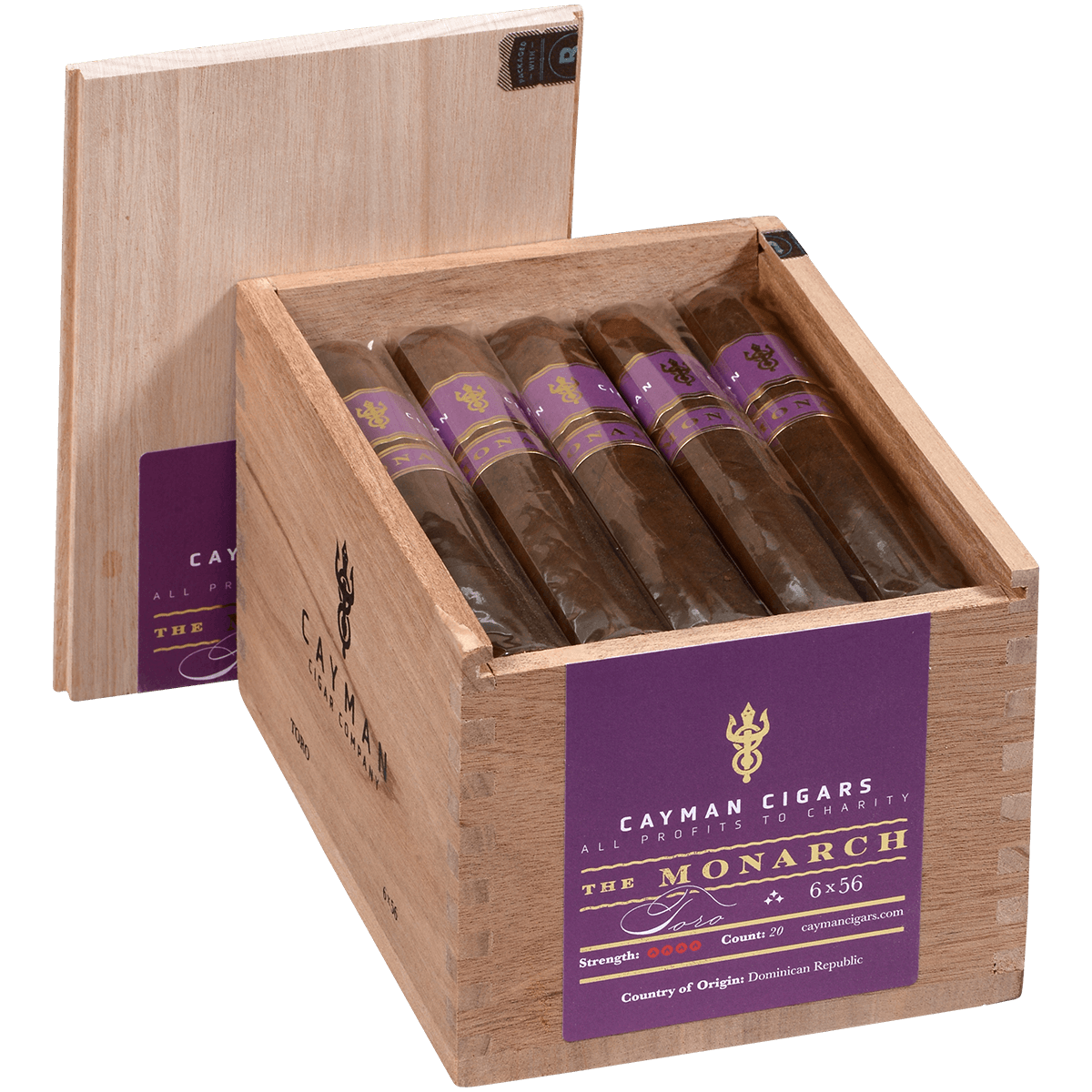 Cayman Cigars Monarch Toro 20 Ct. Box 6.00X56
