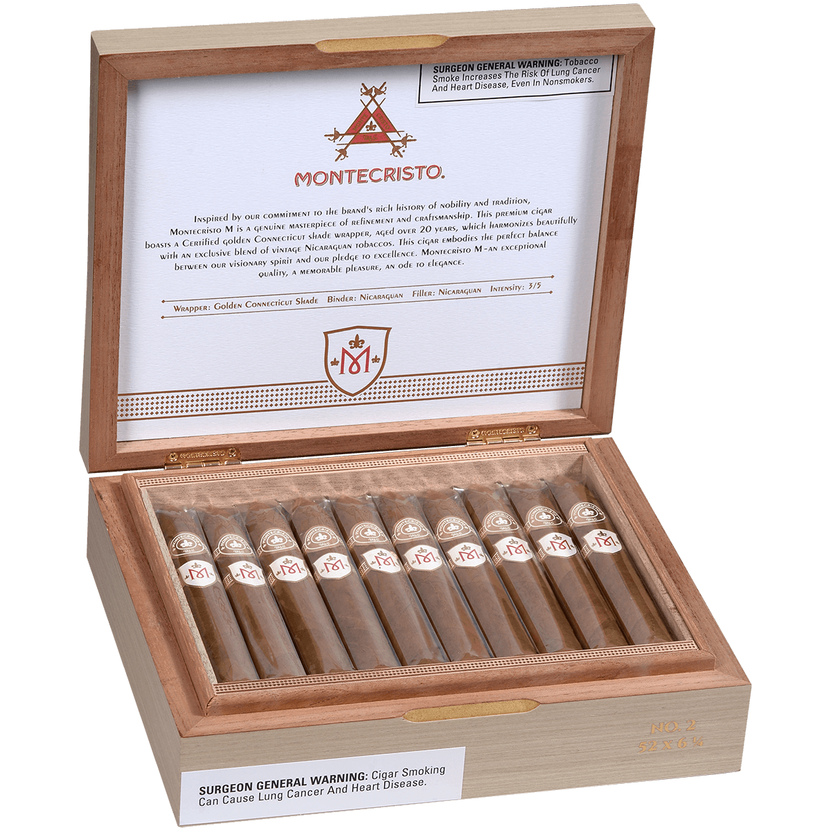 Montecristo M No. 2 20 Ct. Box 6.25X52