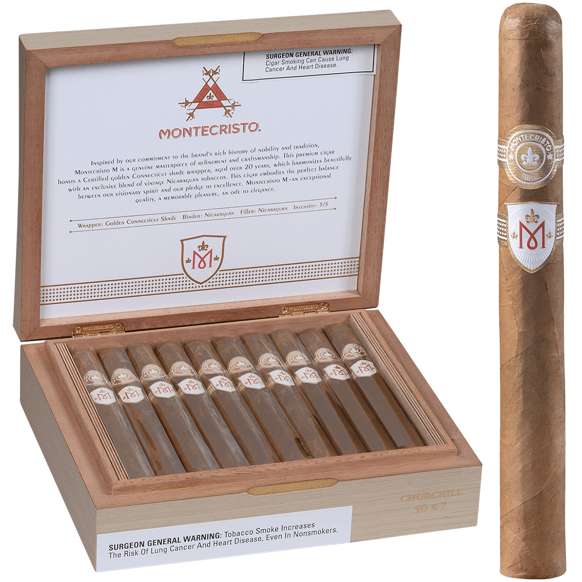Montecristo M Churchill 20 Ct. Box 7.00X50