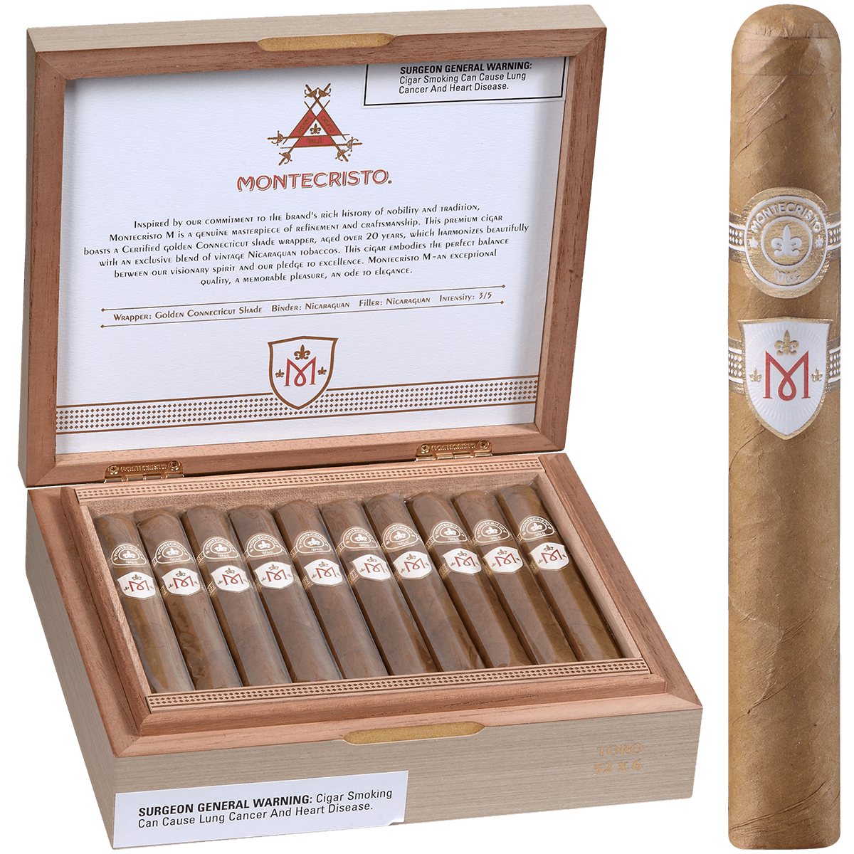 Montecristo M Toro 20 Ct. Box 6.00X52