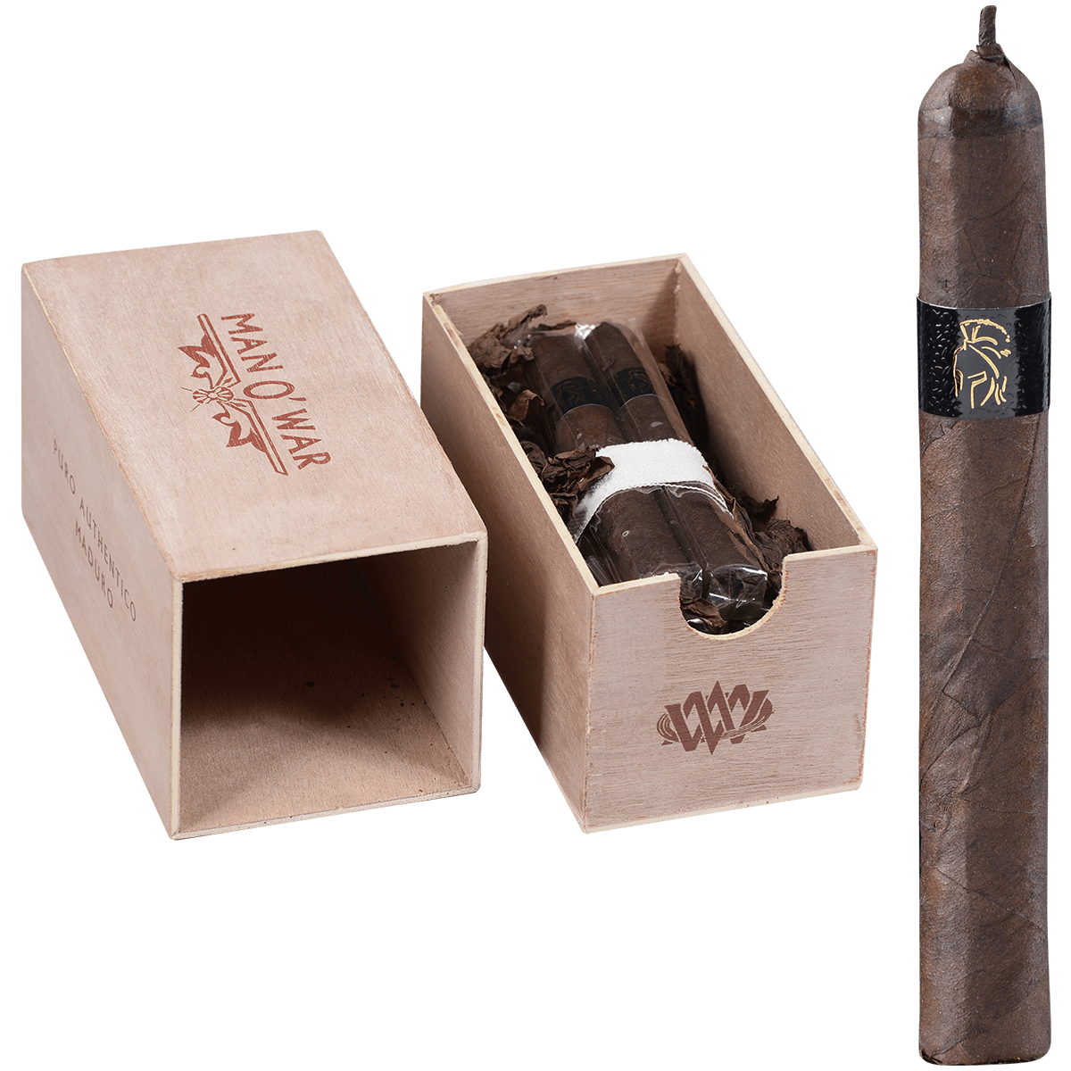 Man O War Puro Authentico Belicoso Maduro 10 Ct. Box 4.50X50