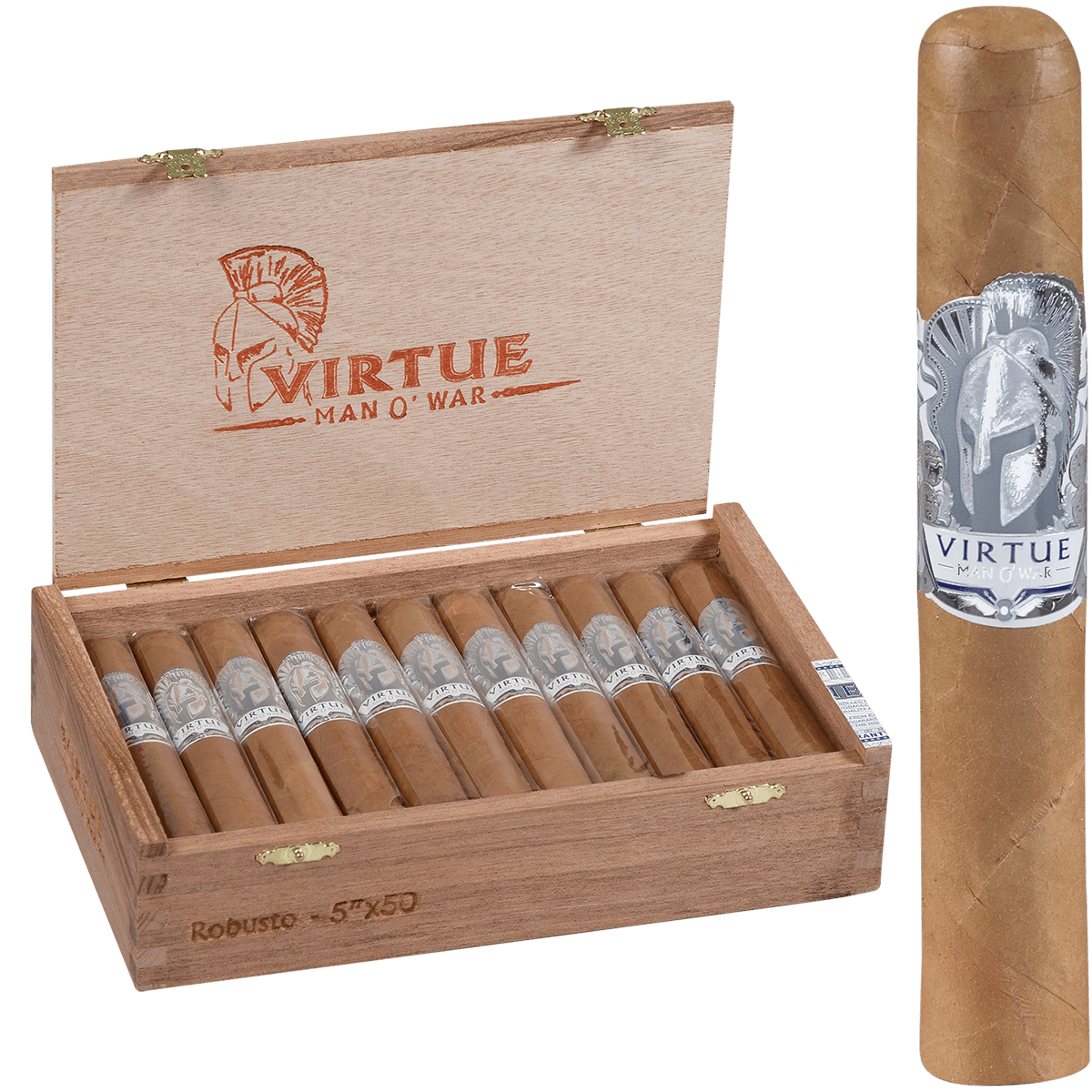 Man O' War Virtue Robusto 22 Ct. Box 5.00X50