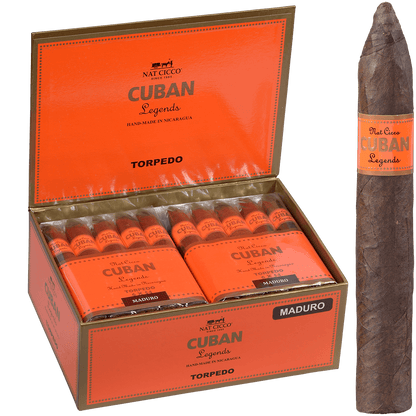Nat Cicco Cuban Legends Maduro Torpedo 40 Ct. Box 6.00X54