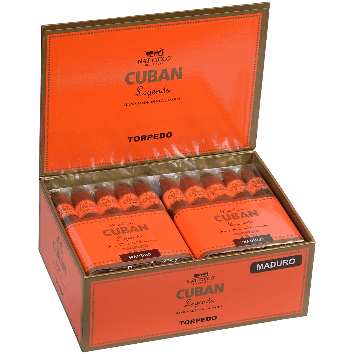 Nat Cicco Cuban Legends Maduro Torpedo 40 Ct. Box 6.00X54