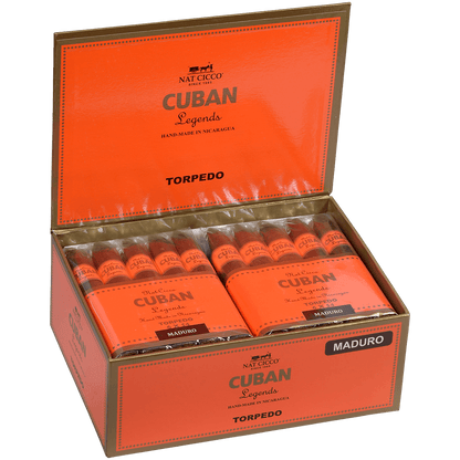Nat Cicco Cuban Legends Maduro Torpedo 40 Ct. Box 6.00X54