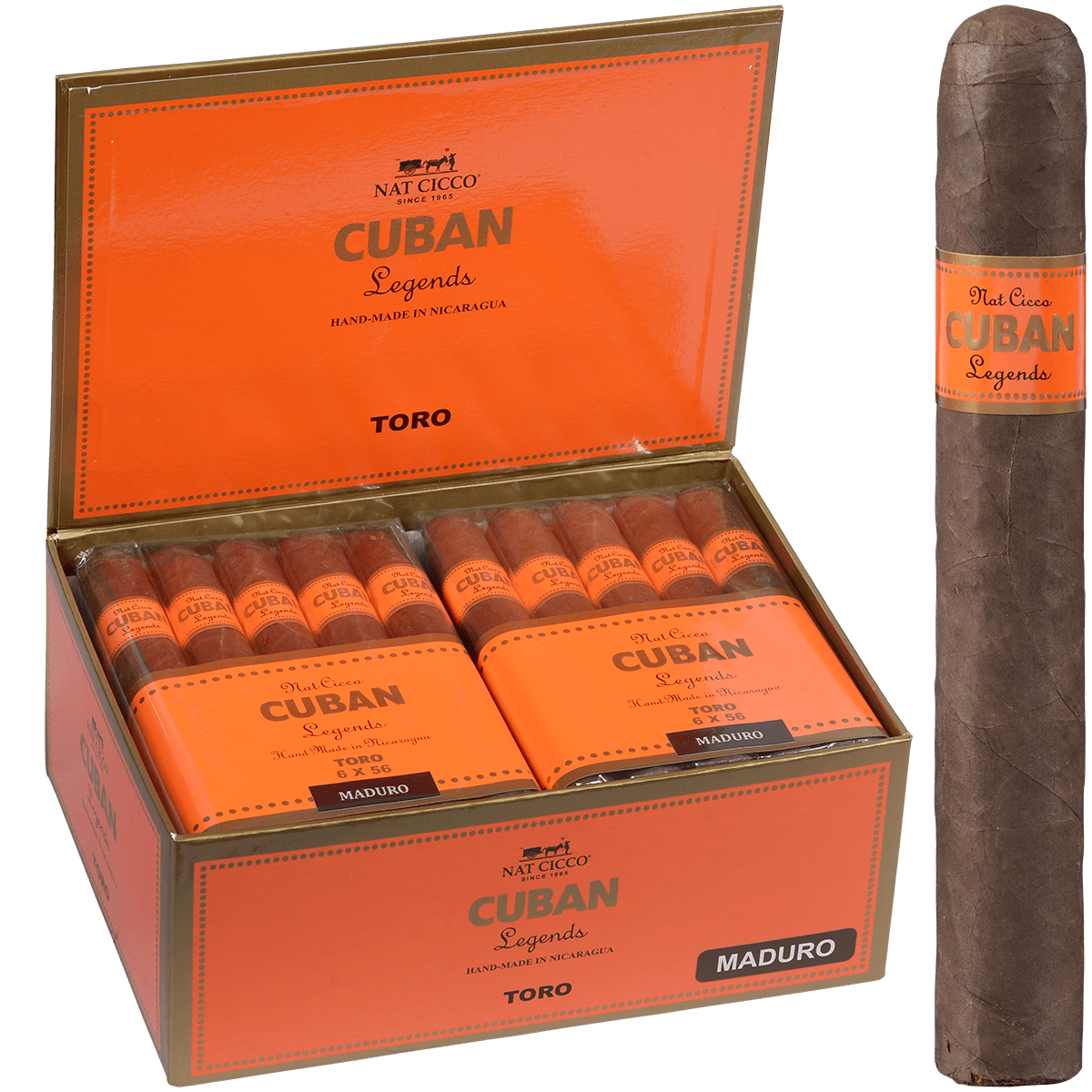 Nat Cicco Cuban Legends Maduro Toro 40 Ct. Box 6.00X56