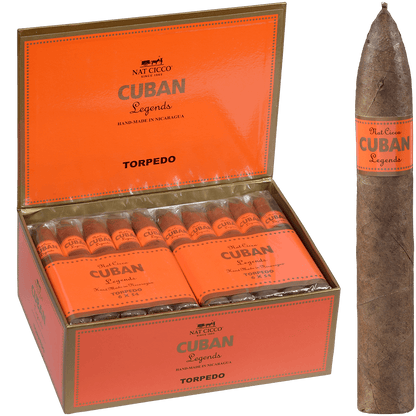 Nat Cicco Cuban Legends Natural Torpedo 40 Ct. Box 6.00X54